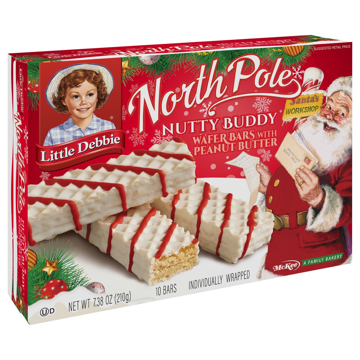 slide 3 of 12, Little Debbie North Pole Nutty Buddy Wafer Bars 10 ea Box, 10 ct