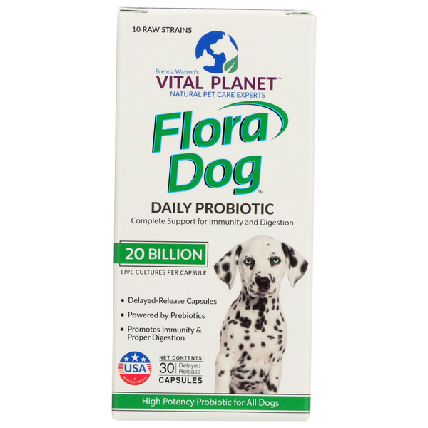 slide 1 of 1, Vital Planet Probiotic Flora Dog Capsules, 30 ct