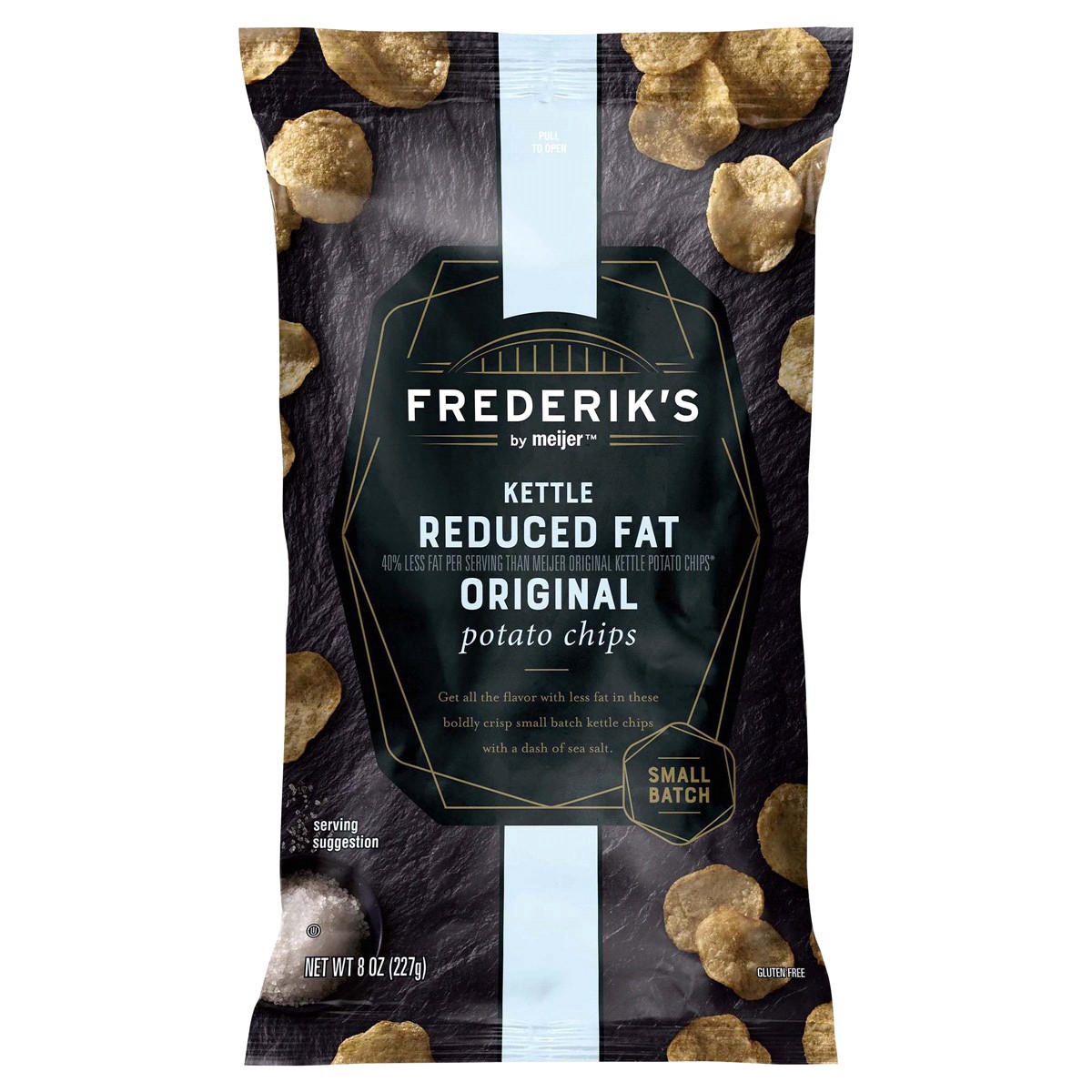 slide 1 of 5, FREDERIKS BY MEIJER Frederik's by Meijer Reduced Fat Original Kettle Chips, 8 oz