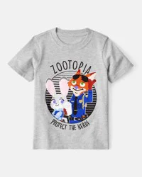 Carter's Toddler "Protect The Herd" Zootopia Short-Sleeve Graphic Tee - Grey Heather 2T