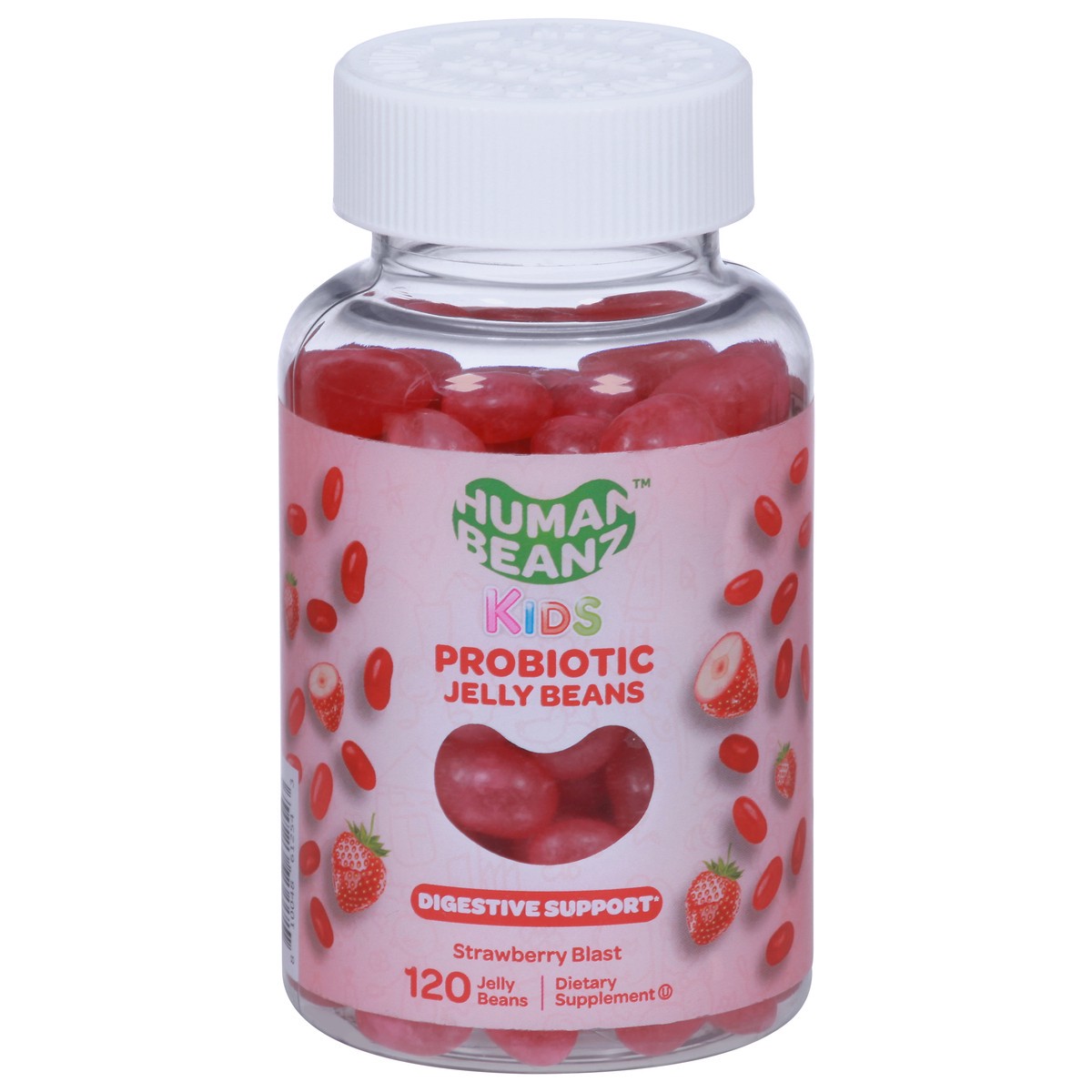 slide 1 of 9, Human Beanz Kids Probiotic Jelly Beans - Strawberry Blast, 120 ct