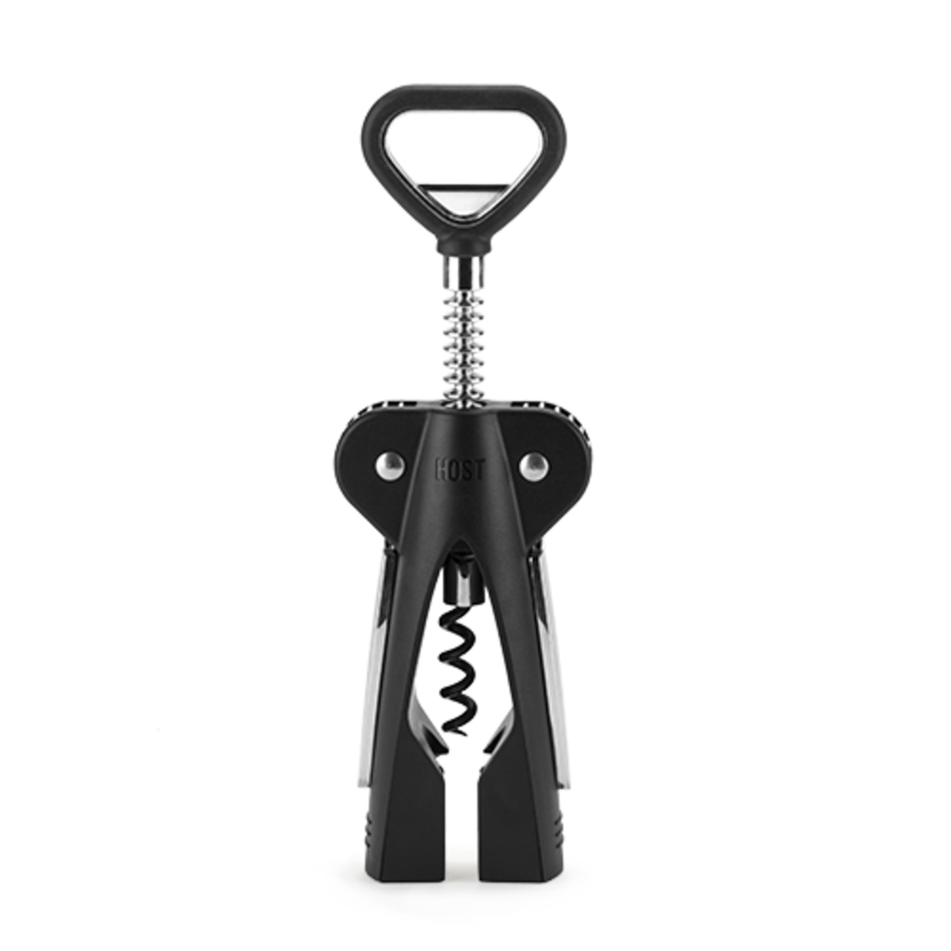 slide 1 of 5, HOST Winged Corkscrew, Non-Stick Worm And Bottle Opener, 2-Blade Foil Cutter, 1 ct