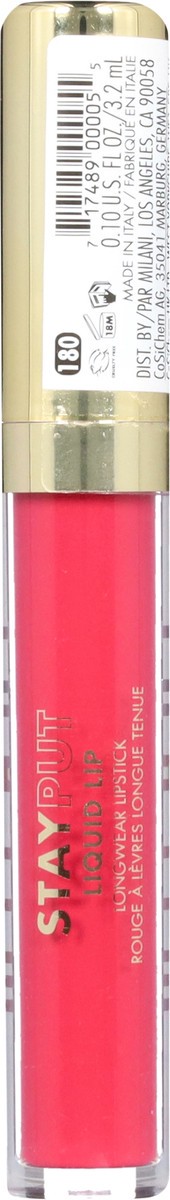 slide 12 of 12, Milani Stay Put 180 Main Character Liquid Up Longwear Lipstick 0.10 fl oz, 0.1 fl oz