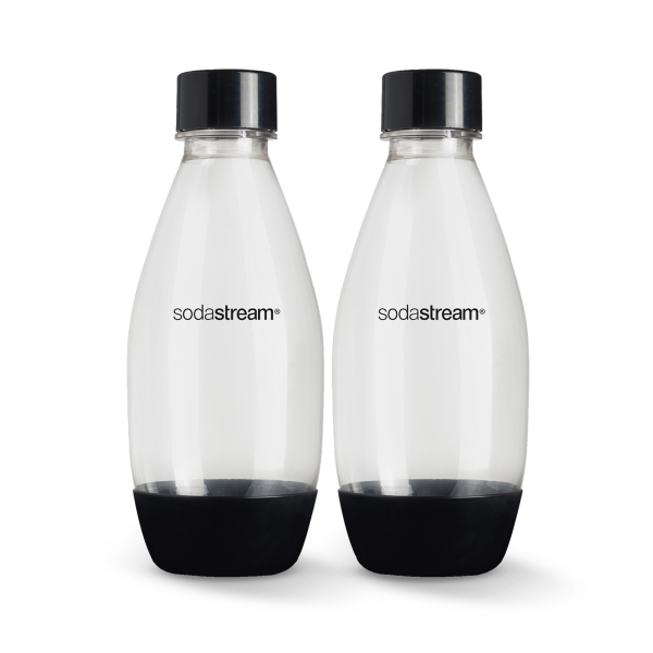 slide 13 of 13, SodaStream Slim Bottles, black, 0.5 liter, 2 ct