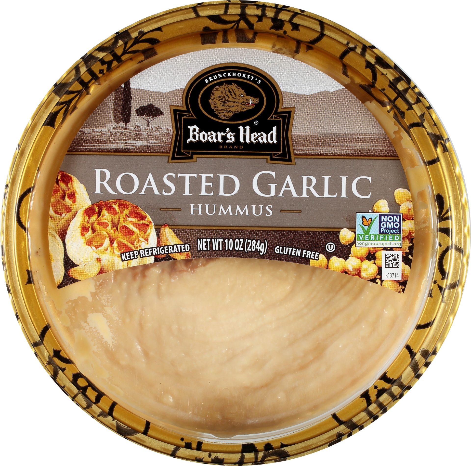 slide 1 of 1, Boar's Head Hummus, Roasted Garlic, 10 oz