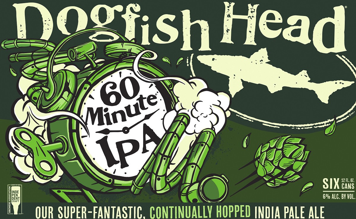 slide 5 of 9, Dogfish Head Beer 60 Minute IPA (12 fl. oz. Can, 6pk.), 1 ct