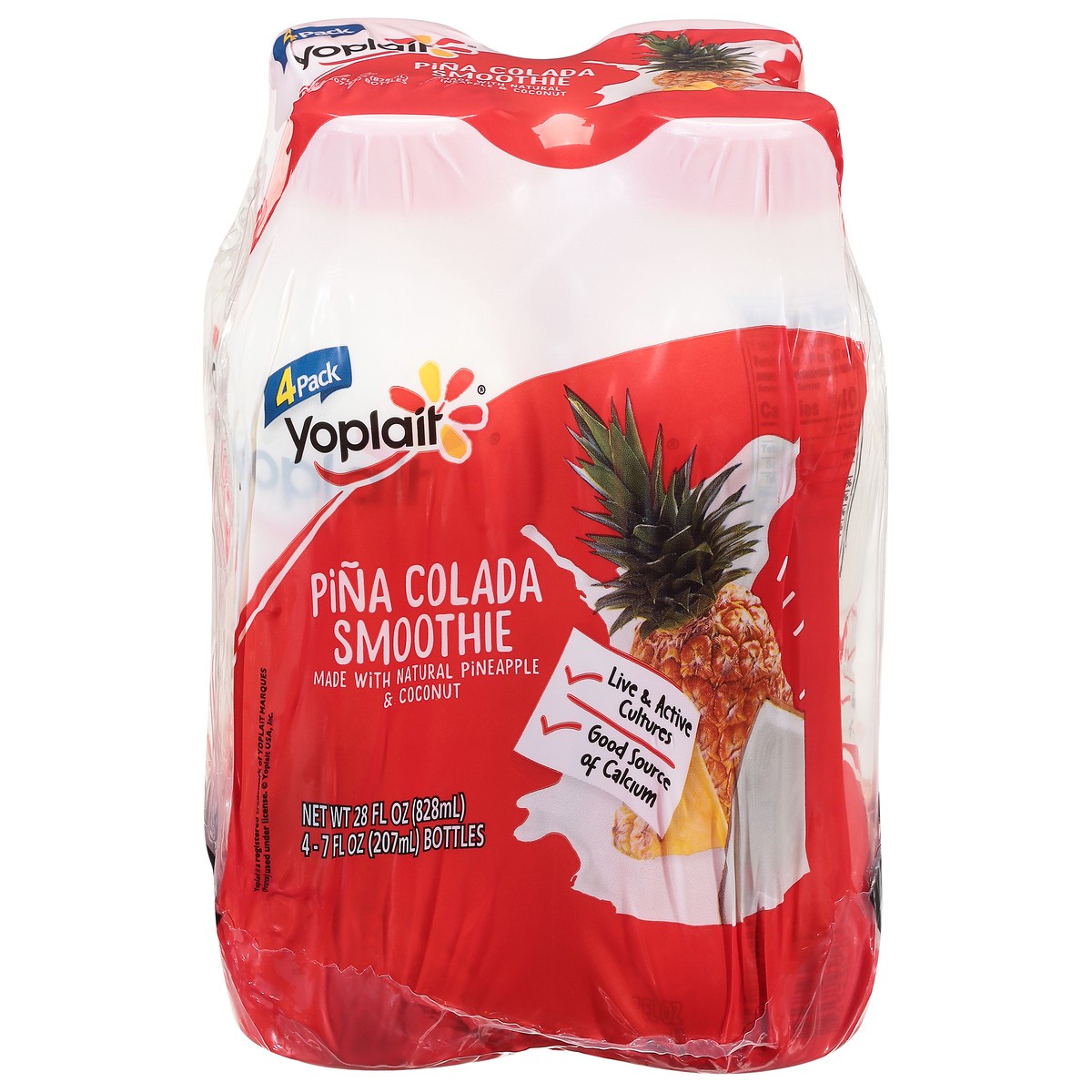 slide 1 of 9, Yoplait Pina Colada Smoothie 4 - 7 fl oz Bottles, 4 ct