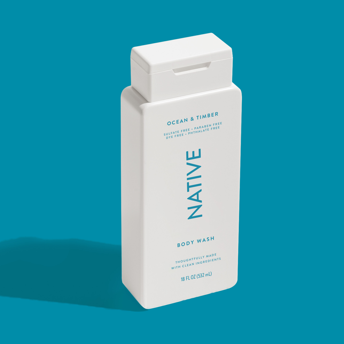 slide 5 of 13, Native Body Wash, Ocean & Timber, Sulfate Free, for Women and Men, 18 oz, 18 fl oz