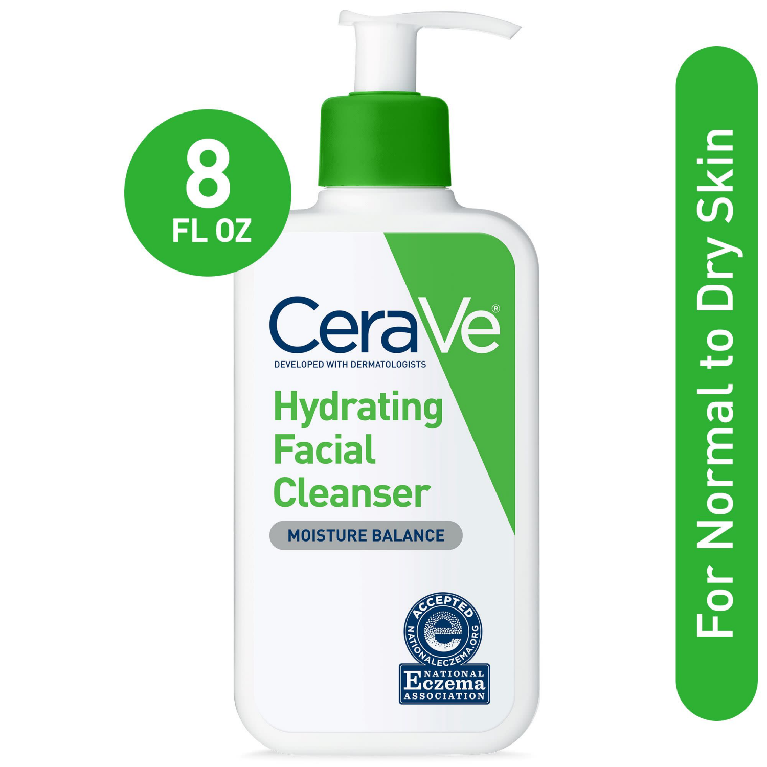 slide 1 of 5, CeraVe Hydrating Facial Cleanser For Normal To Dry Skin, 8 oz