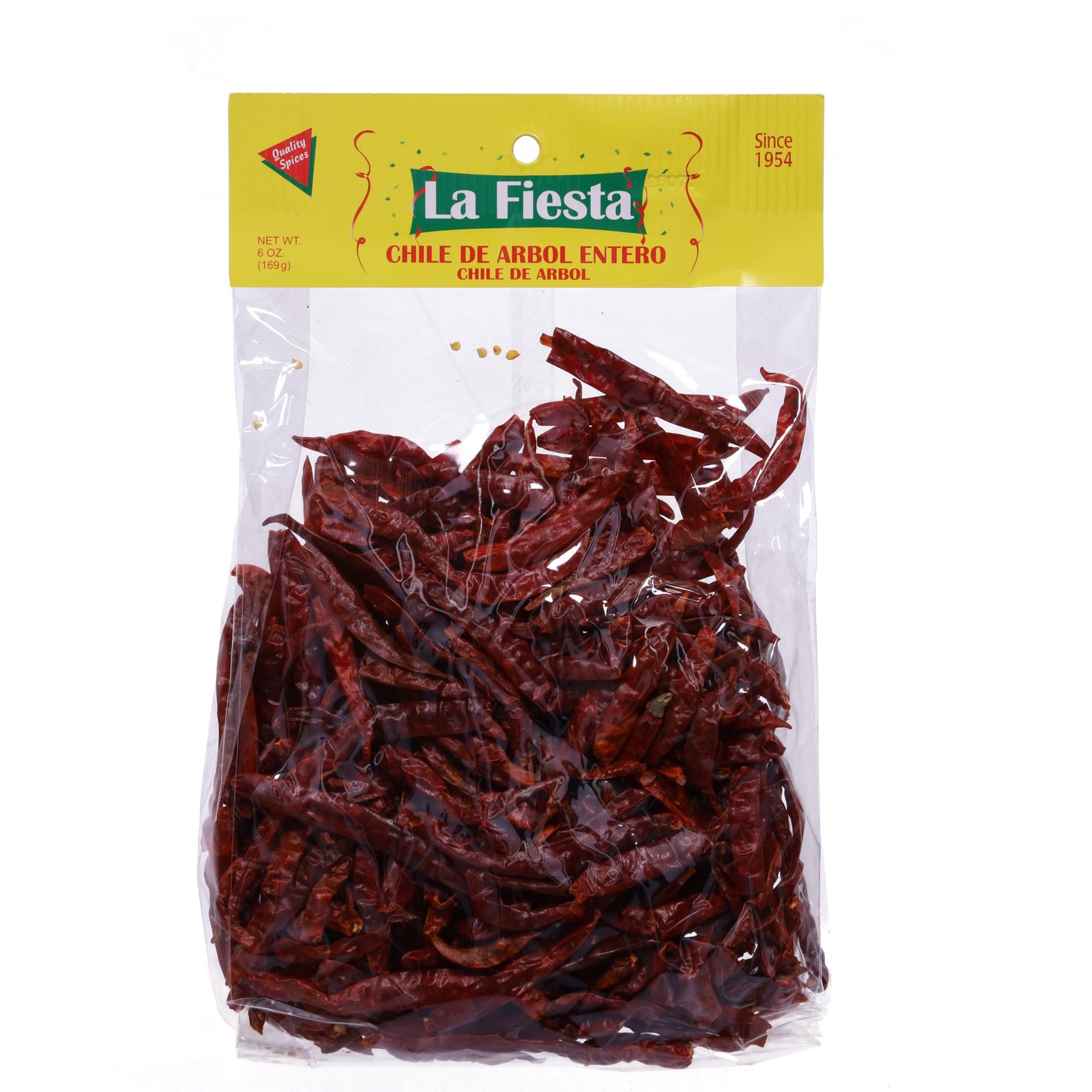 slide 1 of 1, La Fiesta Chile de Arbol, 6 oz
