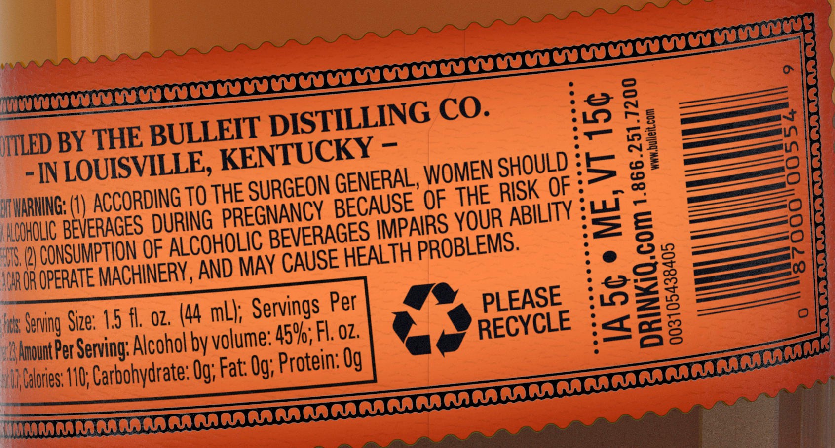 slide 3 of 4, Bulleit Bourbon Whiskey, 1 L, 1 liter