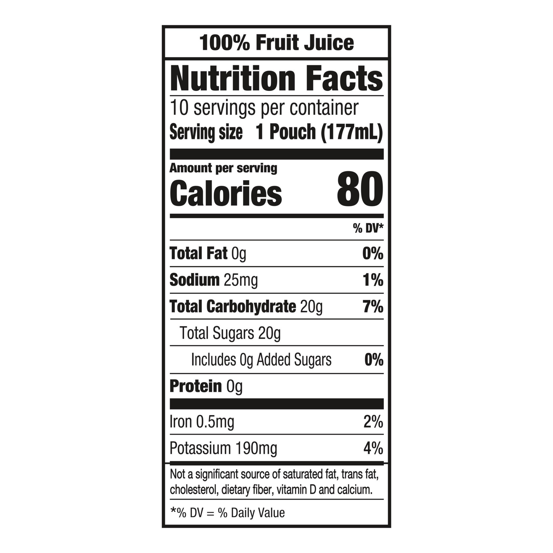 slide 4 of 5, Capri Sun Apple 100% Juice, 10 ct