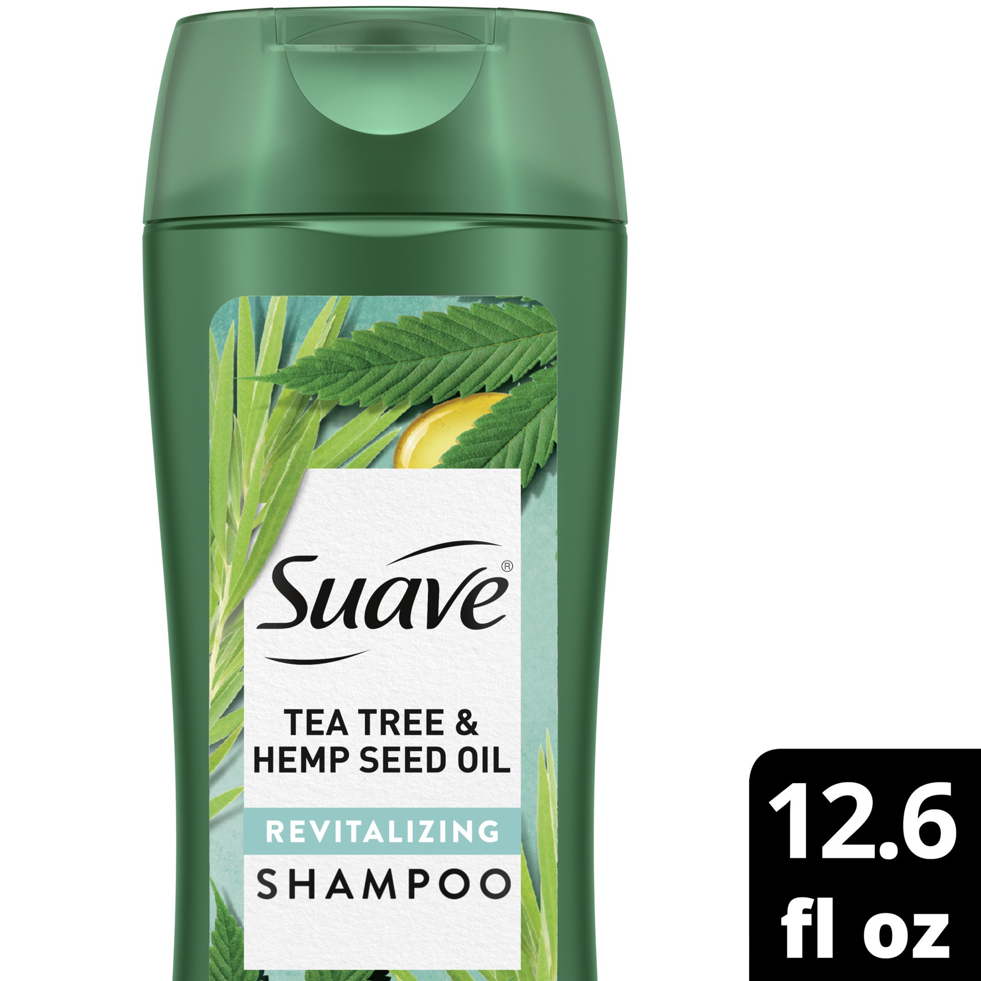 slide 1 of 4, Suave Clarifying Shampoo Tea Tree Hemp Seed Oil Shampoo for Oily Hair Paraben Free Shampoo 12.6 oz, 12.6 oz