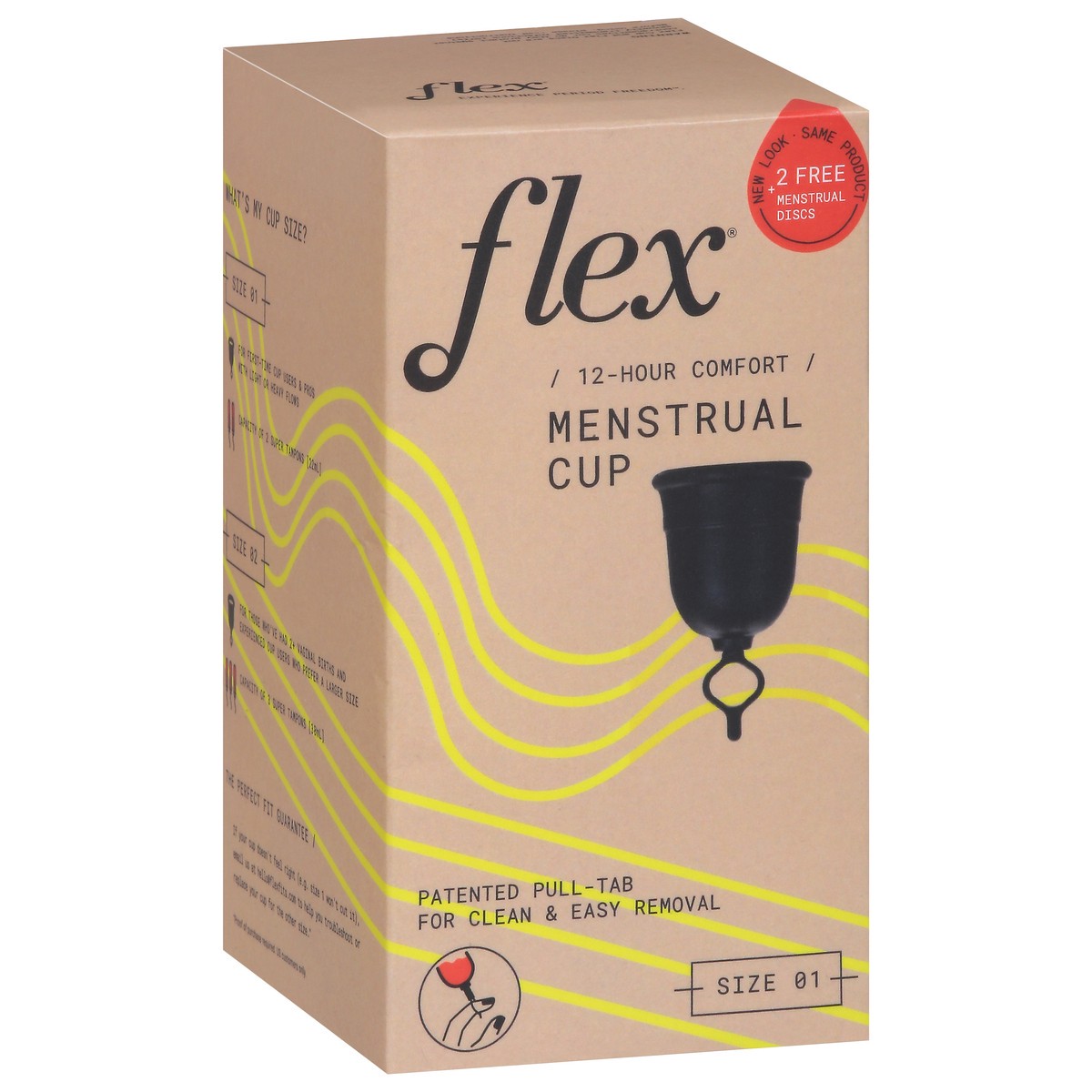 slide 6 of 14, Flex Size 01 Menstrual Cup Size 01 1 ea, 1 ct