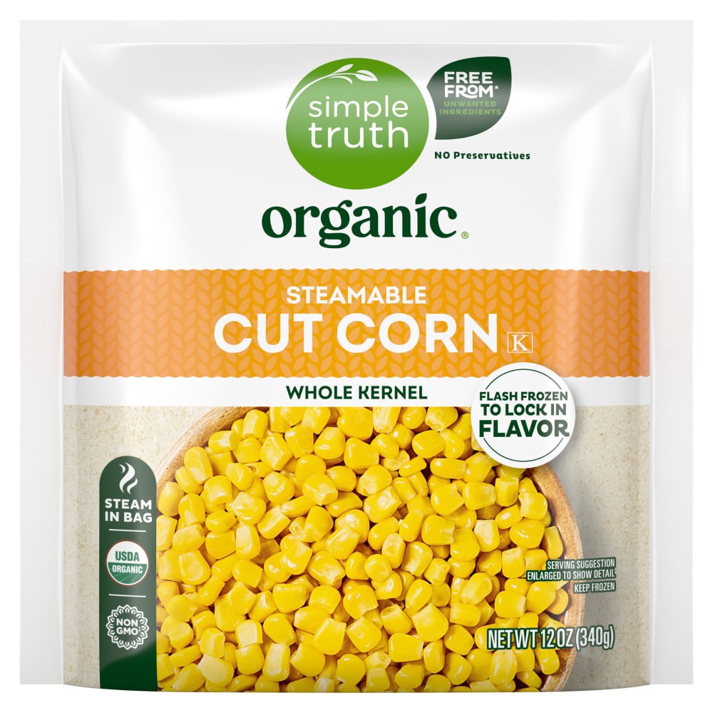 slide 4 of 4, Simple Truth Organic Freshly Frozen Whole Kernel Supersweet Corn, 12 oz