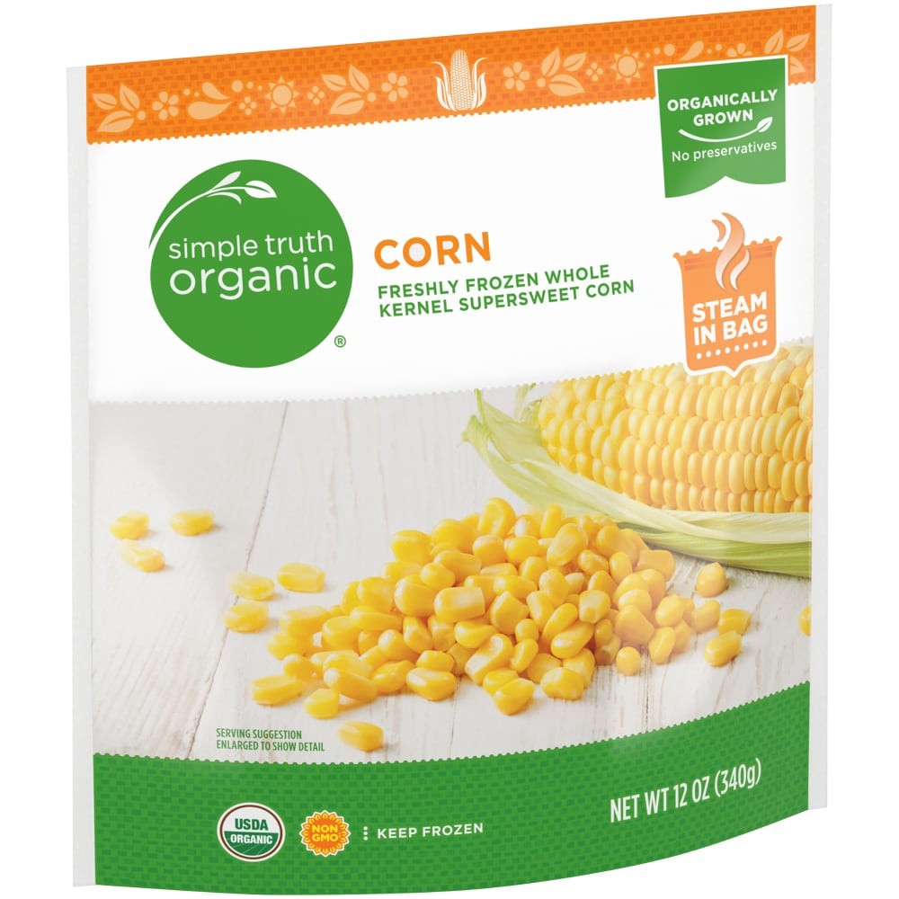 slide 3 of 4, Simple Truth Organic Freshly Frozen Whole Kernel Supersweet Corn, 12 oz