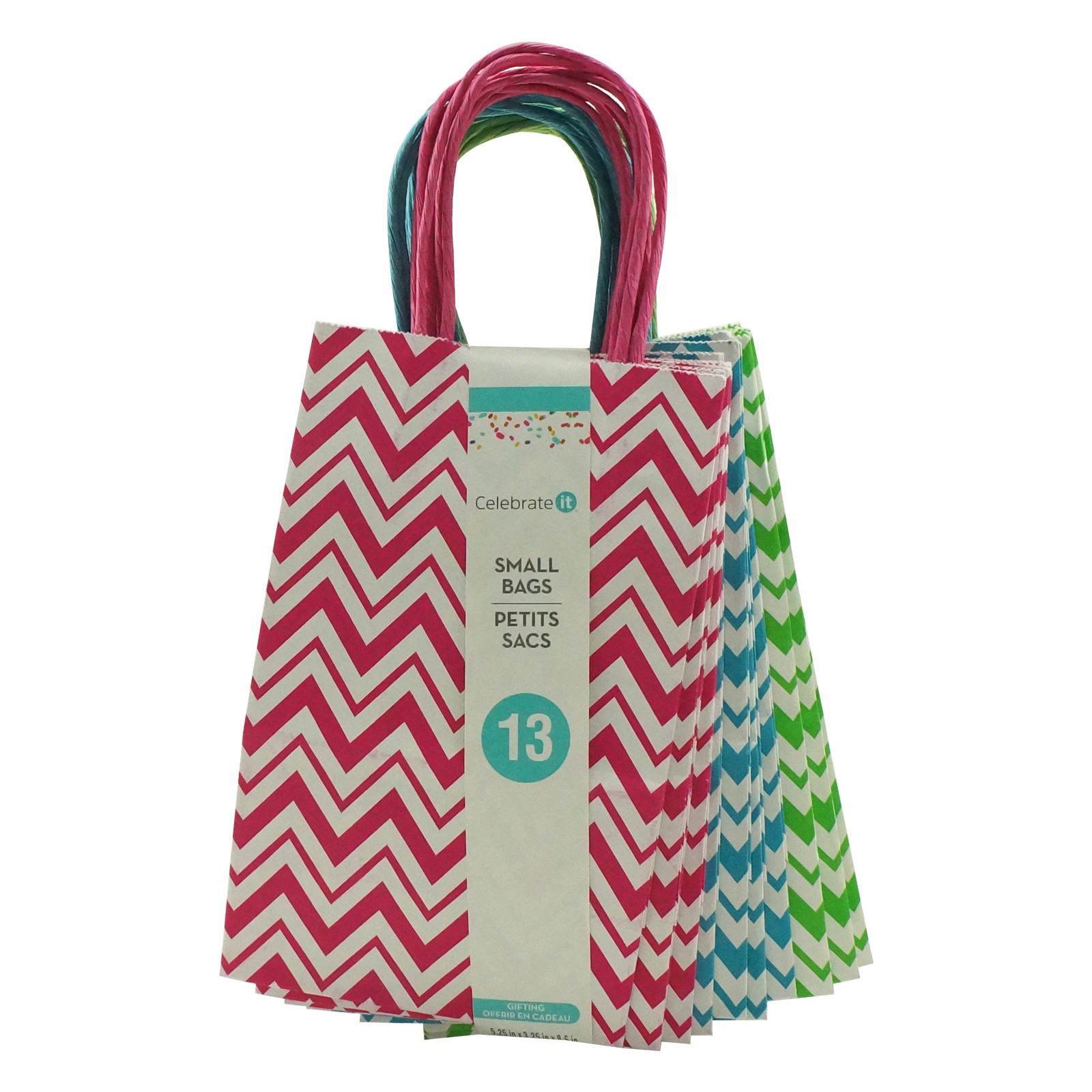 slide 2 of 4, 5.25" X 8.5" Bright Chevron Bag Value Pack By Celebrate It, 5.25 in x 8.5 in