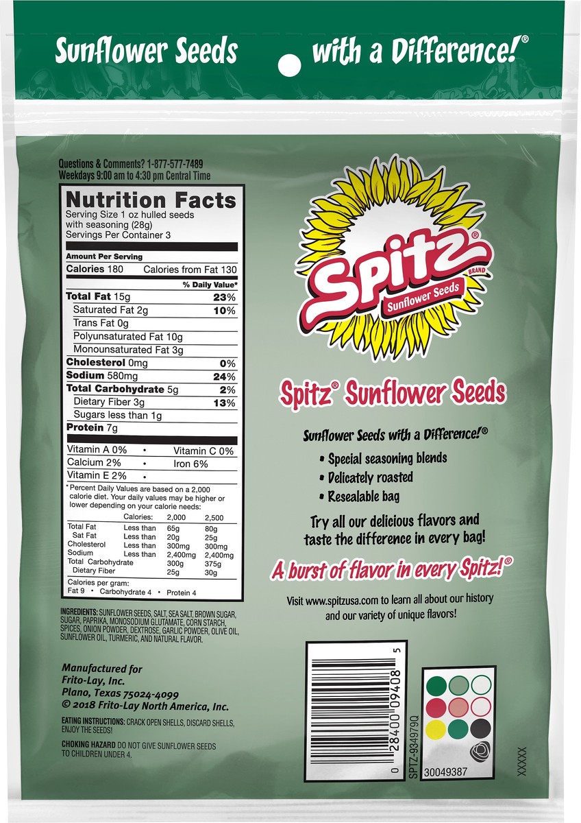 slide 2 of 5, Spitz Roasted Sunflower Seeds Seasoned 6 Oz, 6 oz