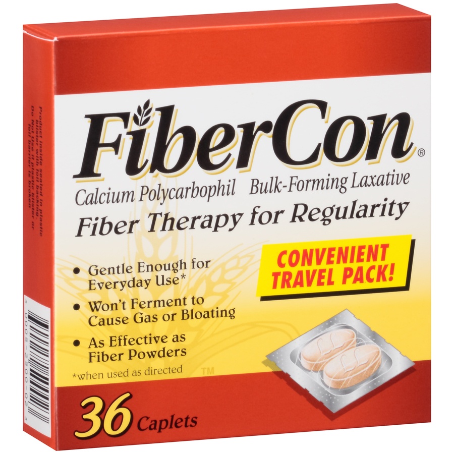 slide 2 of 6, FiberCon Bulk-Forming Laxative Caplets, 28 ct