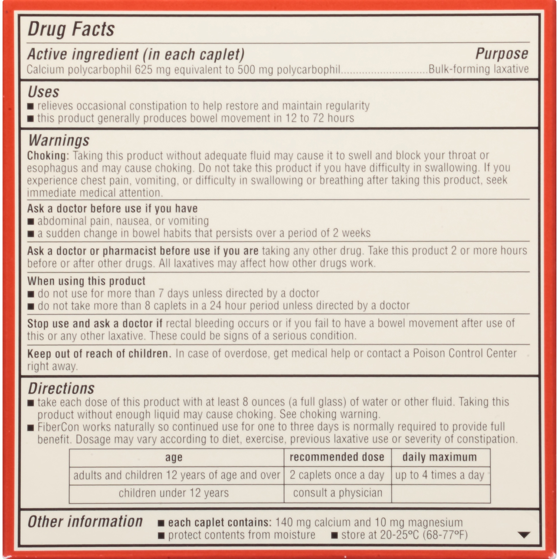 slide 6 of 6, FiberCon Bulk-Forming Laxative Caplets, 28 ct