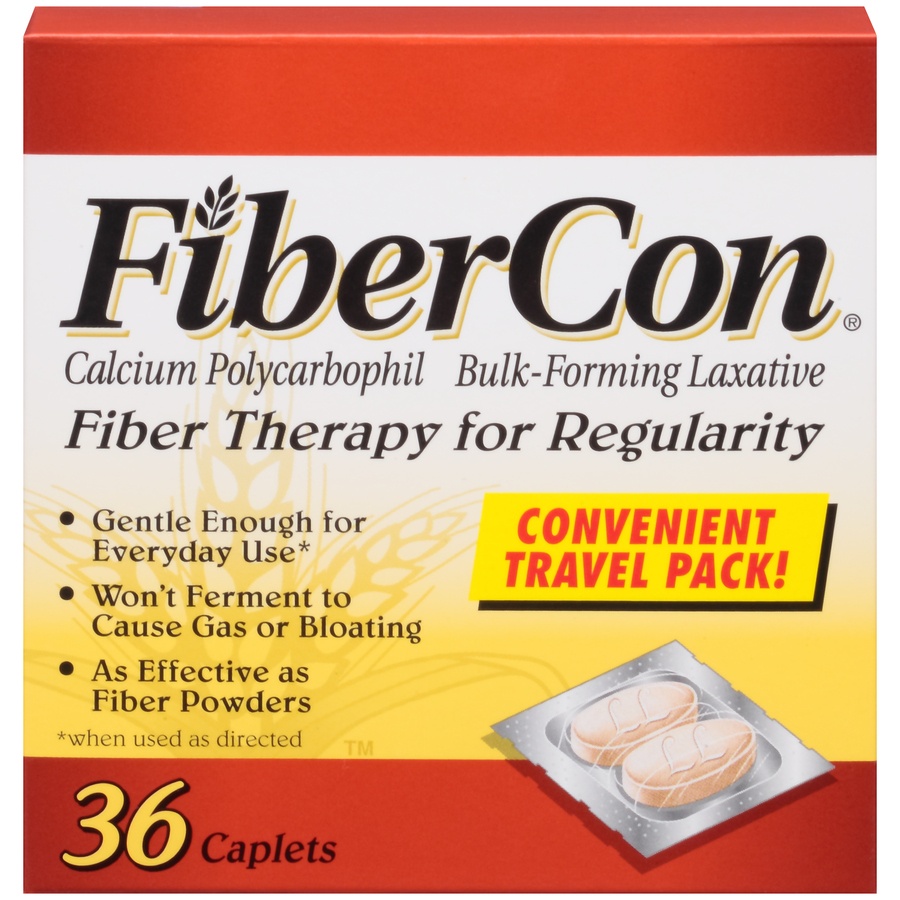 slide 1 of 6, FiberCon Bulk-Forming Laxative Caplets, 28 ct