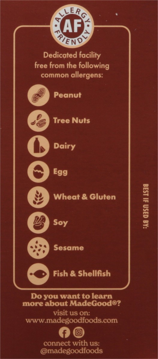 slide 9 of 9, MadeGood Vanilla Drizzled Crunchy Cookies & Creme Oat Bites 5 - 0.85 oz Packs, 4.25 oz