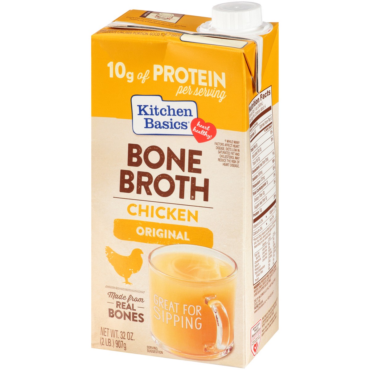 slide 4 of 9, Kitchen Basics Original Chicken Bone Broth, 32 fl oz, 32 fl oz