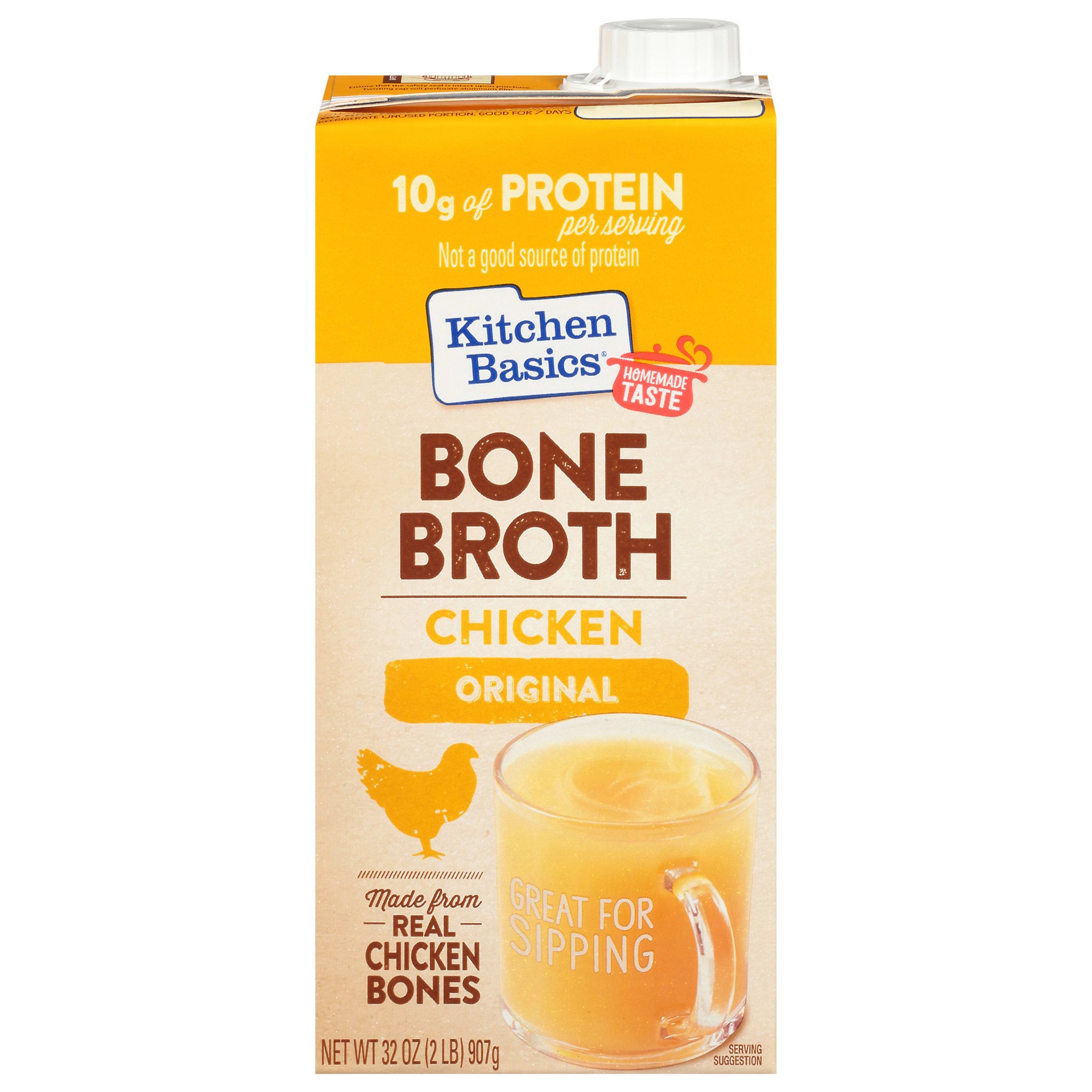 slide 1 of 9, Kitchen Basics Original Chicken Bone Broth, 32 fl oz, 32 fl oz