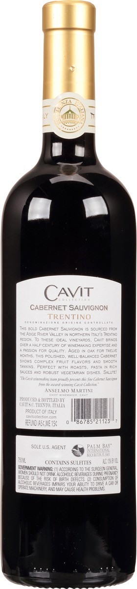 slide 3 of 7, Cavit Cabernet Trentino, 750 ml