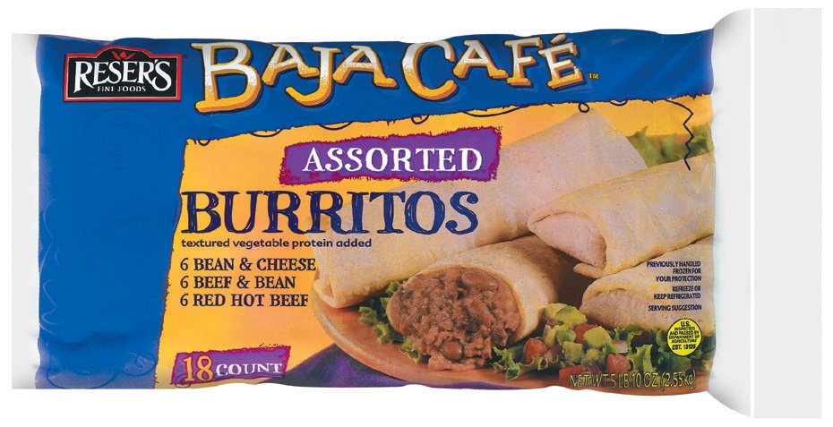 slide 1 of 1, Reser's Burritos Assorted, 18 ct