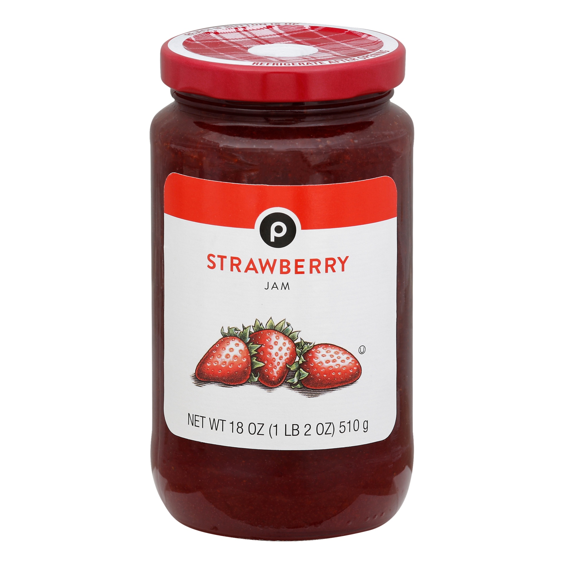 slide 1 of 1, Publix Strawberry Jam, 18 oz