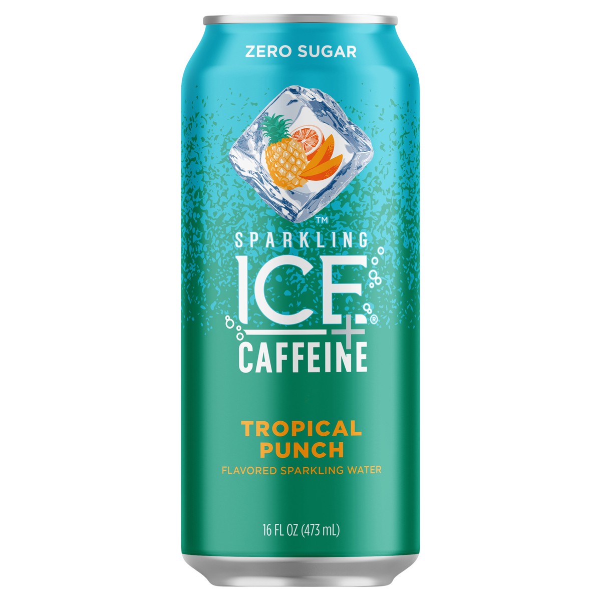 slide 1 of 1, Sparkling ICE +Caffeine Zero Sugar Tropical Punch Sparkling Water - 16 oz, 16 oz