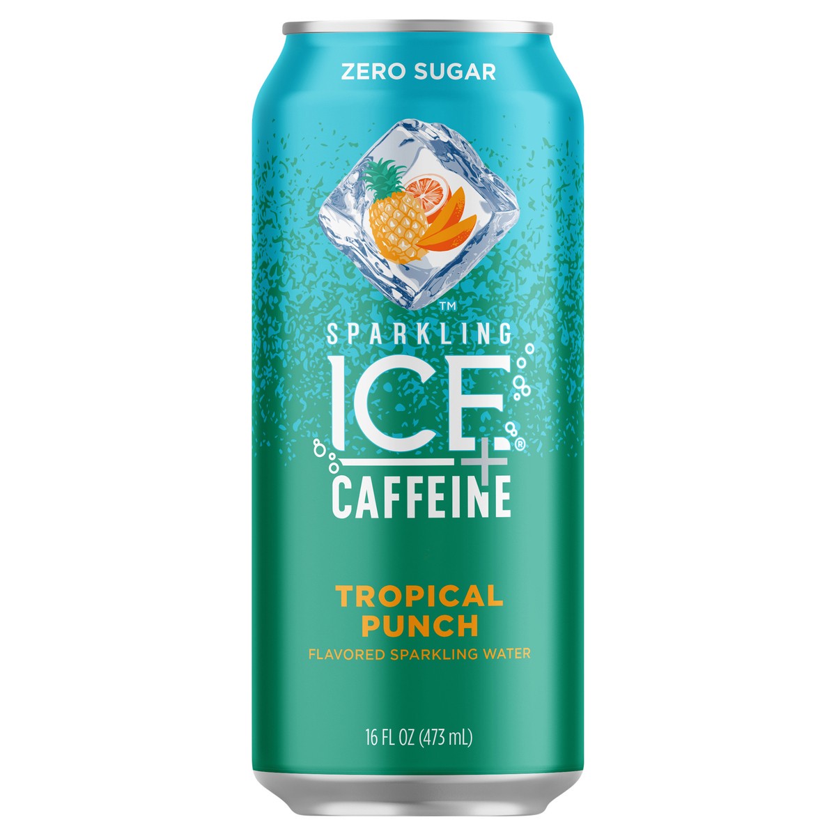slide 1 of 6, Sparkling ICE +Caffeine Zero Sugar Tropical Punch Sparkling Water 16 oz, 16 oz