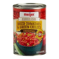 Meijer Original Diced Tomatoes & Green Chilis