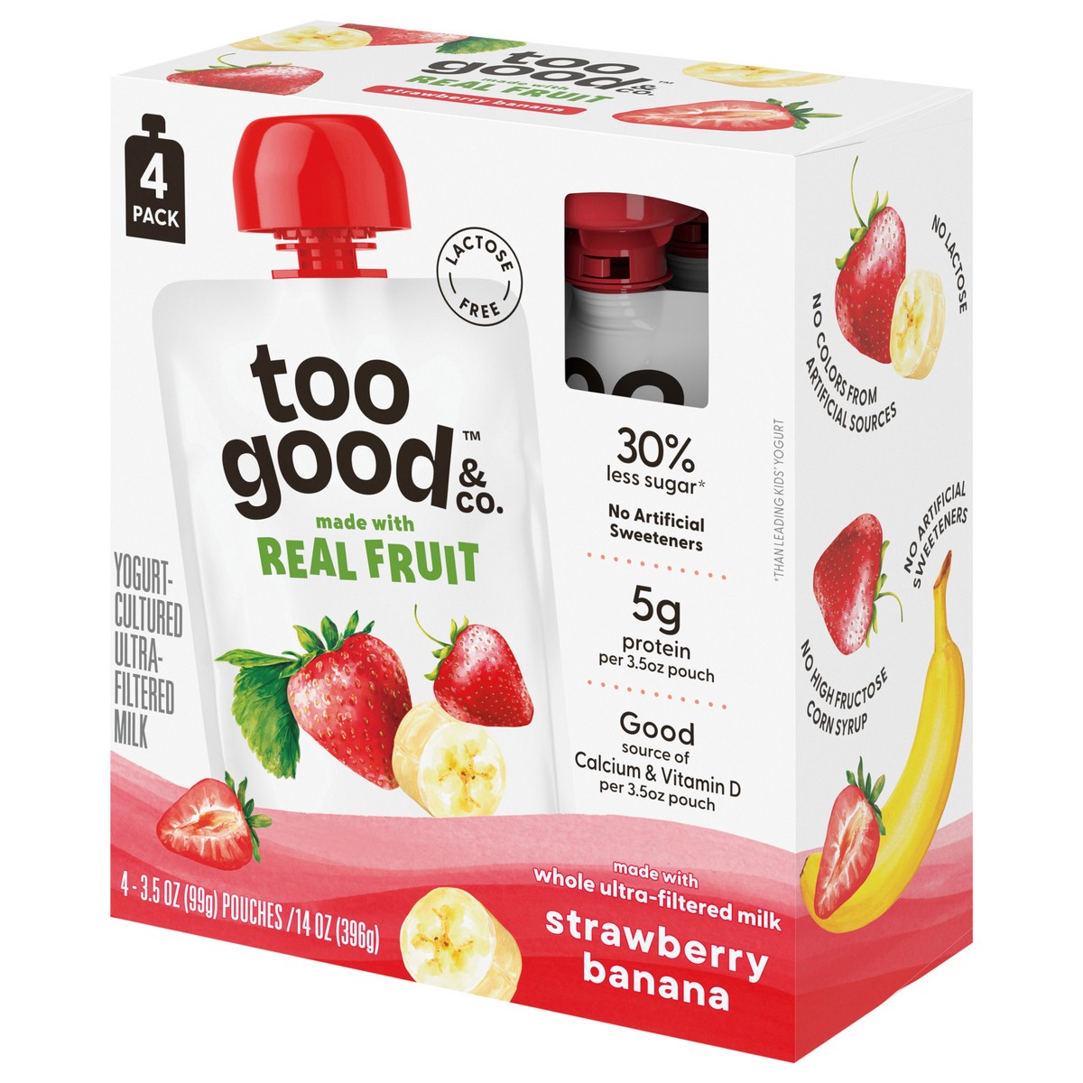 slide 6 of 14, Too Good Kids Pouch 3.5Oz Strawban 4Ct, 3.5 oz