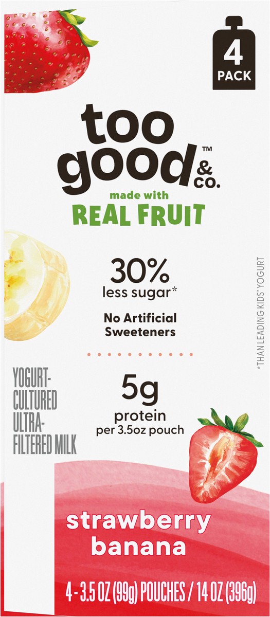 slide 11 of 14, Too Good Kids Pouch 3.5Oz Strawban 4Ct, 3.5 oz