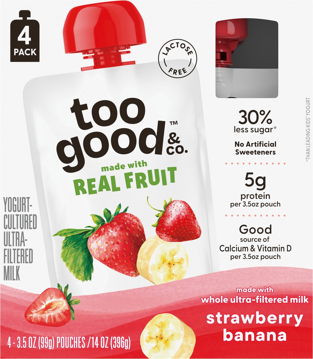 slide 4 of 14, Too Good Kids Pouch 3.5Oz Strawban 4Ct, 3.5 oz