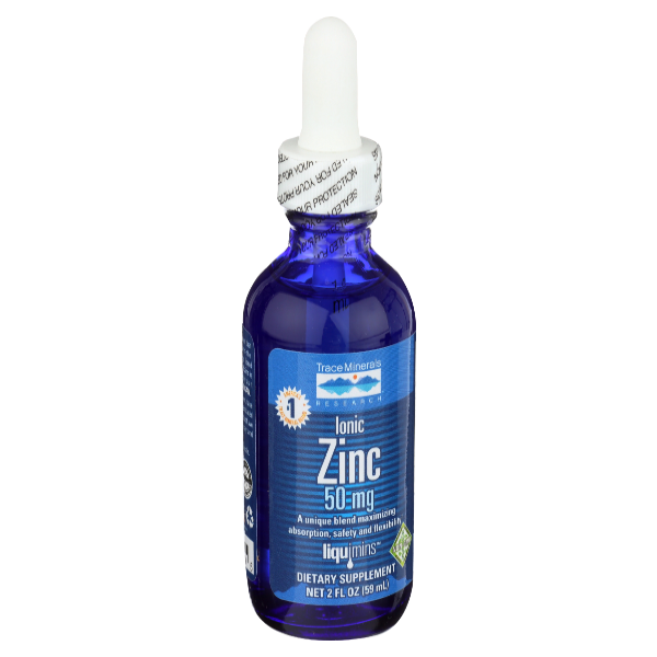 slide 1 of 1, Trace Minerals Ionic Zinc 50 mg Dietary Supplement, 2 fl oz