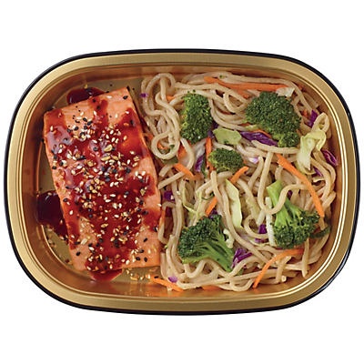 slide 1 of 1, H-E-B Meal Simple Gochujang Salmon with Noodles and Vegetables, 11 oz