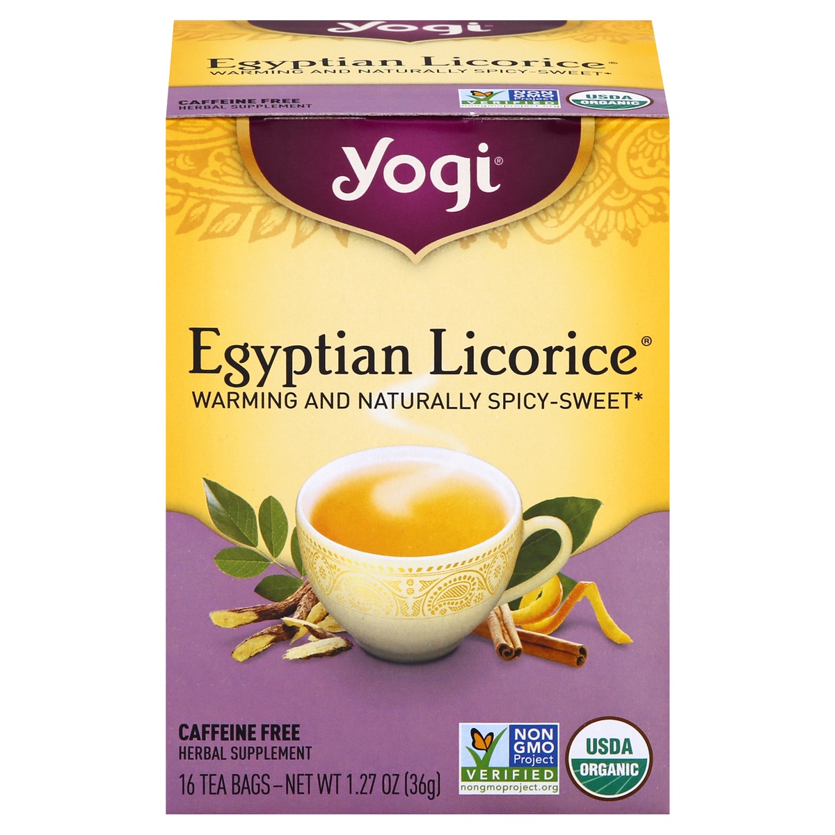 slide 1 of 1, Yogi Egyptian Licorice Tea Bags, 16 ct