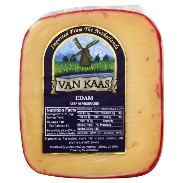 slide 1 of 1, Van Kaas Cut Edam Cheese, 1 lb