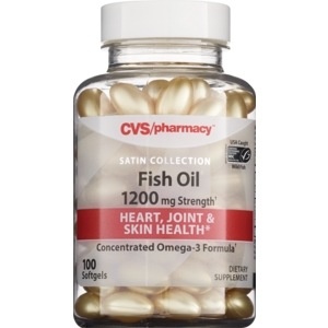 slide 1 of 1, CVS Health Satin Collection Fish Oil Softgels, 100 ct; 1200 mg