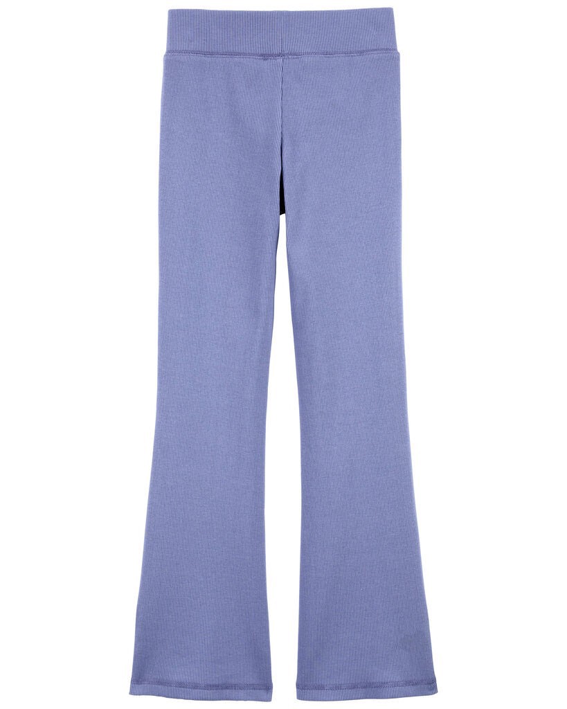 slide 2 of 4, Oshkosh Kid High-Rise Ribbed Flare Pants Lilac 5, 1 ct