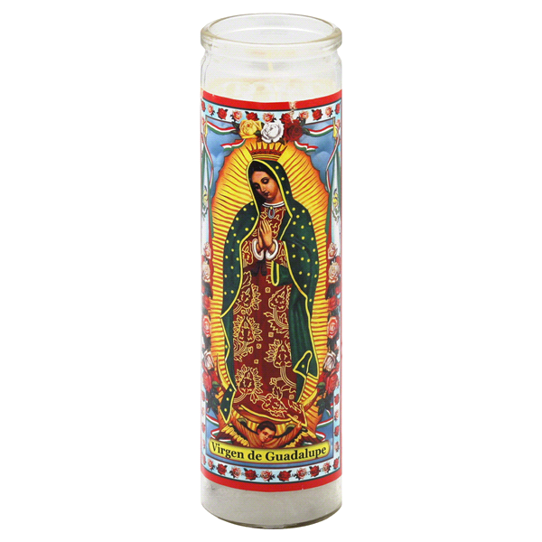 slide 1 of 1, Reed Candle Company Virgin Of Guadalupe, 8.25 in