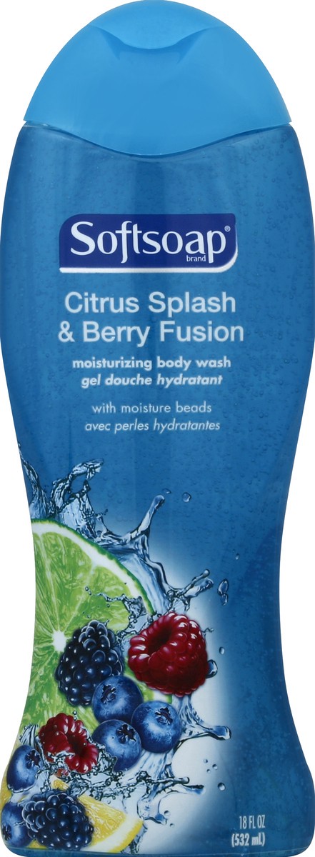 slide 6 of 6, Softsoap Moisturizing Body Wash - Citrus Splash and Berry Fusion, 18 oz