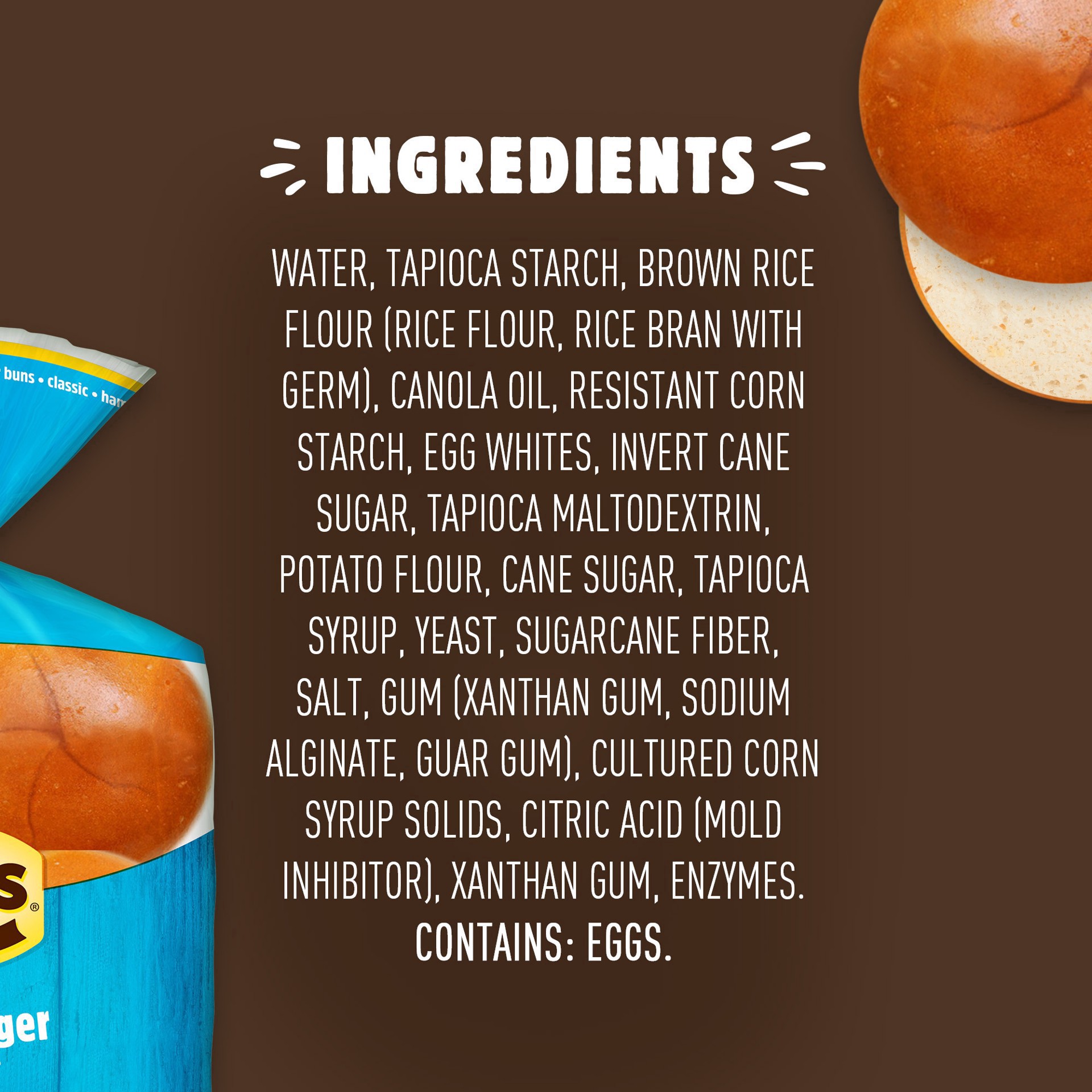 slide 5 of 5, Udi's Gluten Free Classic Hamburger Buns, Frozen, 10.4 oz. 4 Count, 4 ct