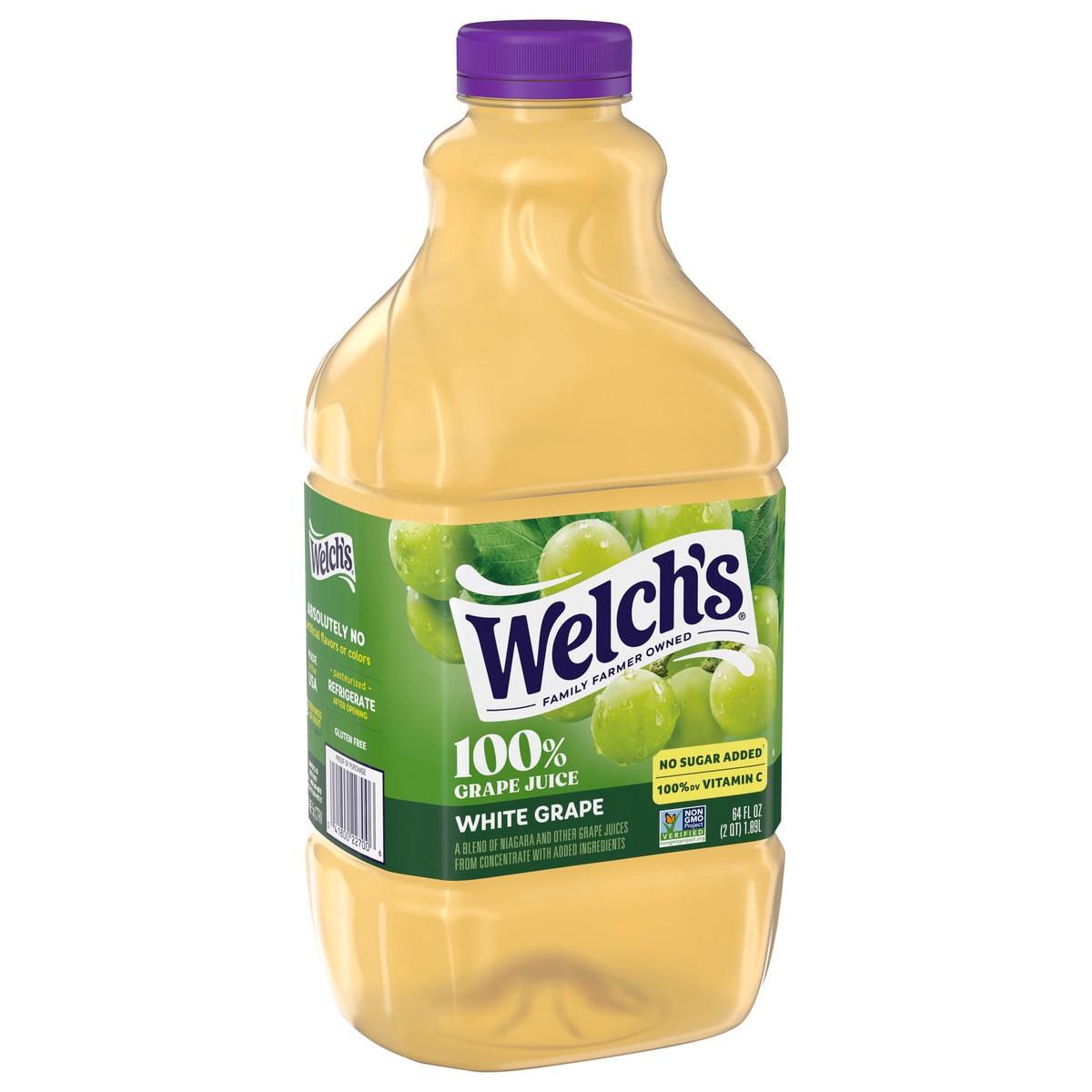 slide 5 of 5, Welch's 100% Grape Juice, White Grape, 64 fl Oz Bottle, 64 fl oz