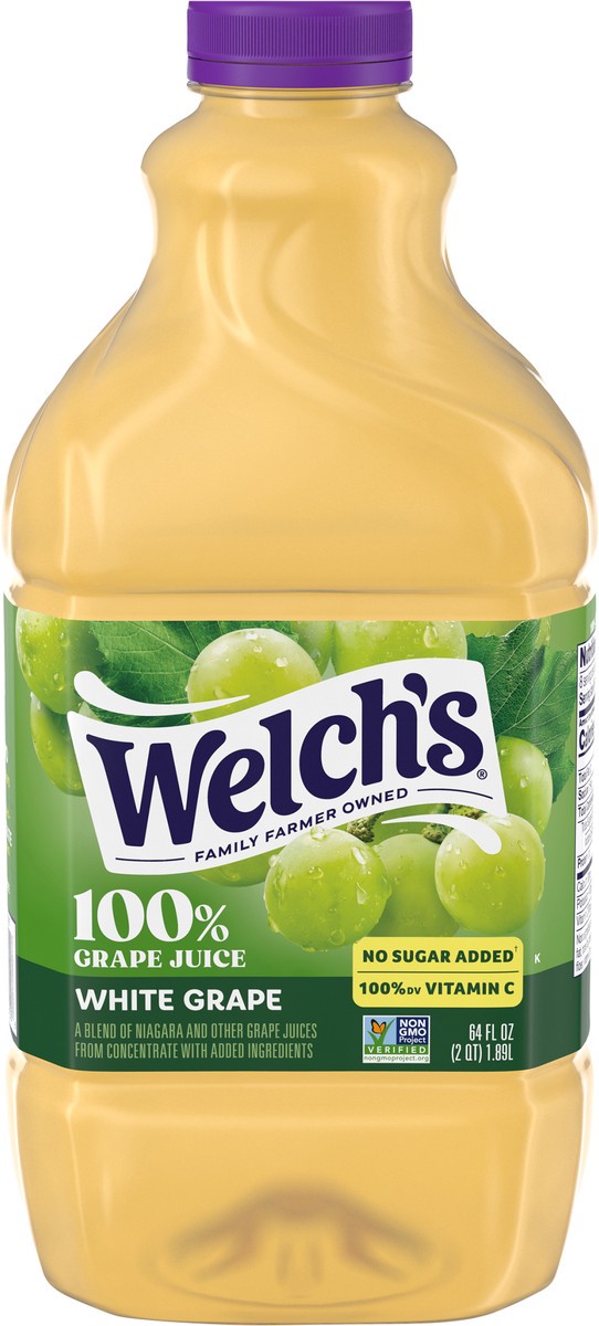 slide 2 of 5, Welch's 100% Grape Juice, White Grape, 64 fl Oz Bottle, 64 fl oz