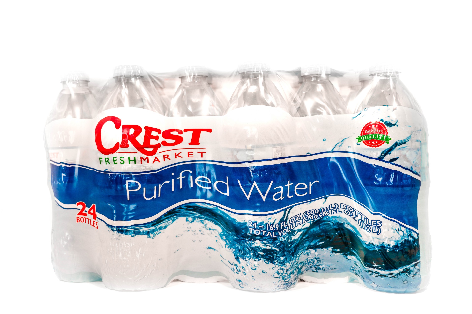 slide 1 of 1, Crest Foods Crest Purified Water, 24 ct; 1/2 liter