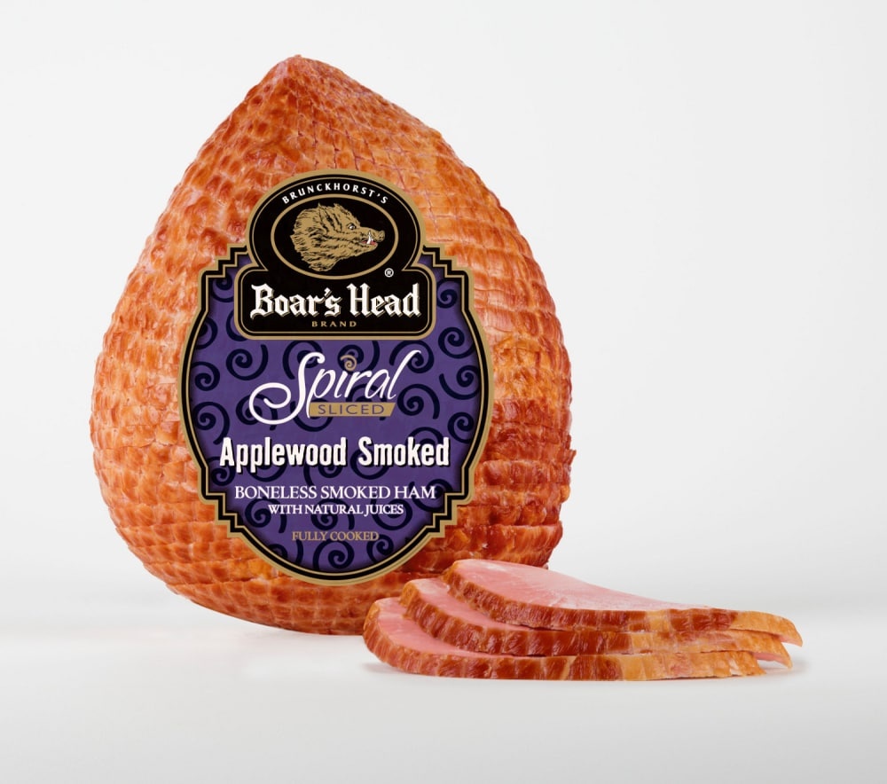 slide 1 of 1, Boar's Head Applewood Boneless Smoked Ham (Sold As A Whole Ham), per lb